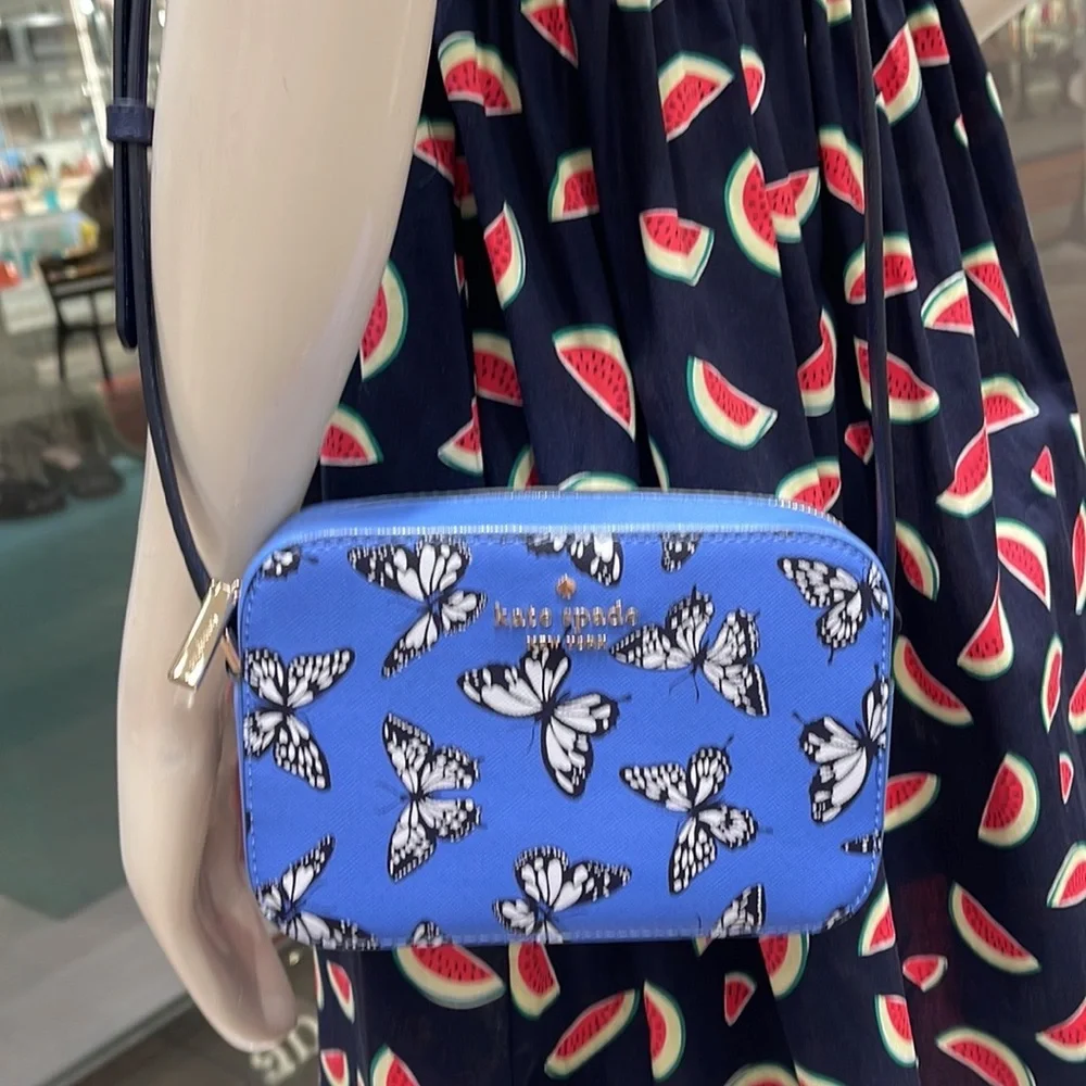 Kate Spade Staci Butterfly Sky Printed Mini Camera Bag, 
Blue Multi 
NWT - Picture 14 of 16